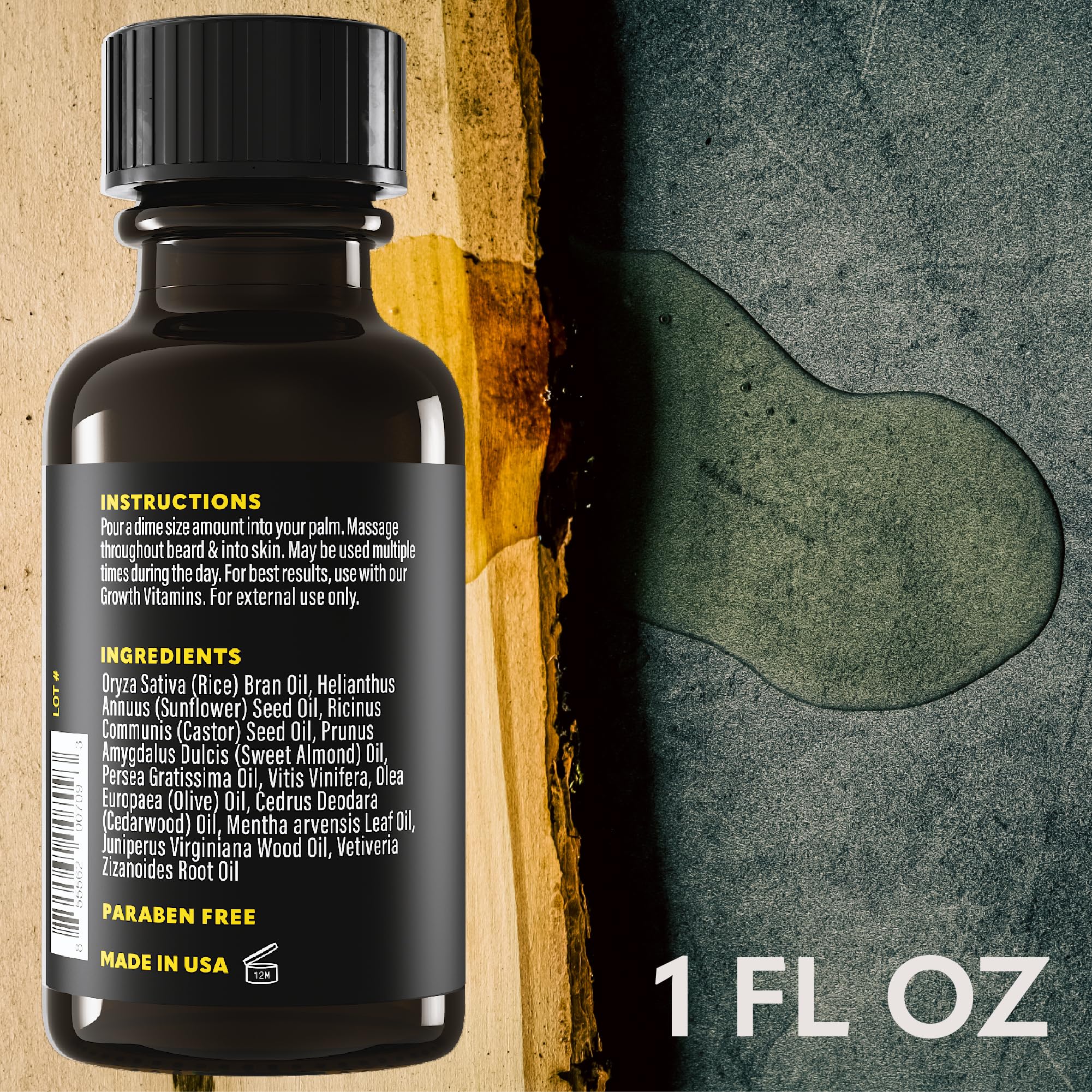 Compact packaging of The Beard Club Growth Oil for travel.