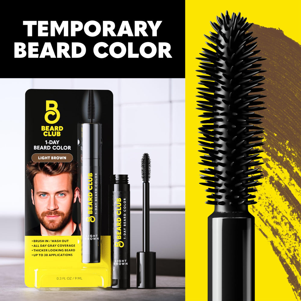The Beard Club paraben-free tint provides a gentle shade without harsh additives