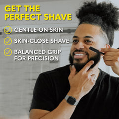 The Beard Club beard shampoo bottle cleanses while preserving natural oils for comfort.
