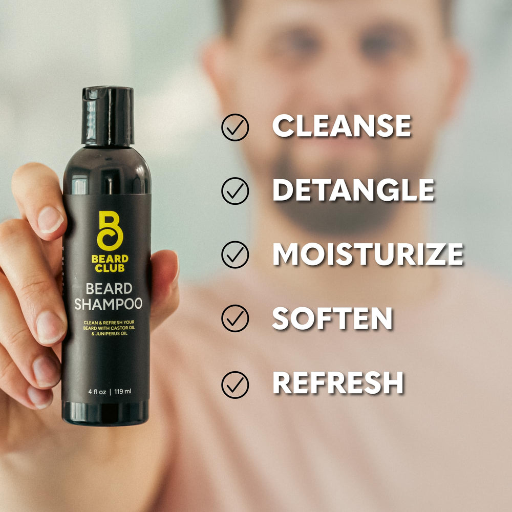 The boar bristle brush distributes oil evenly for shinier beard texture.