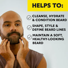 The Beard Club Premium sandalwood oil bottle offers a warm fragrance for routine care.
