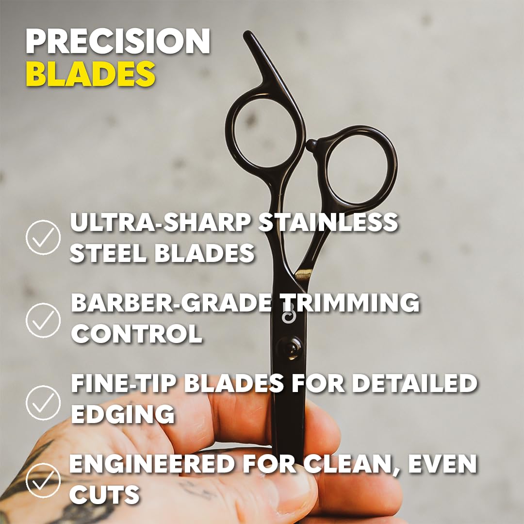 The straight razor delivers precise control for clean at-home shaves.