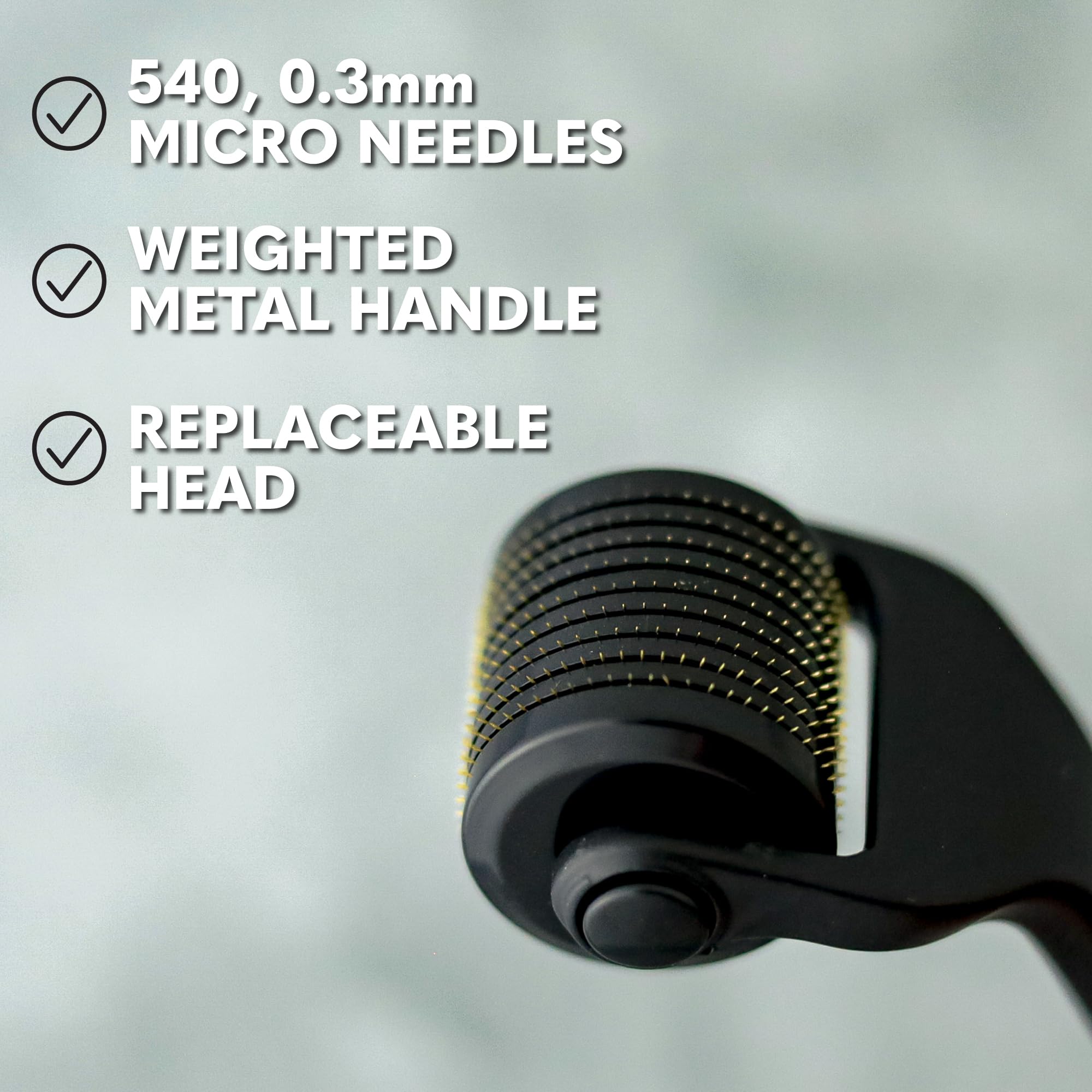 The Beard Club Premium Derma Roller for Scalp supports comfortable use on thinning areas.