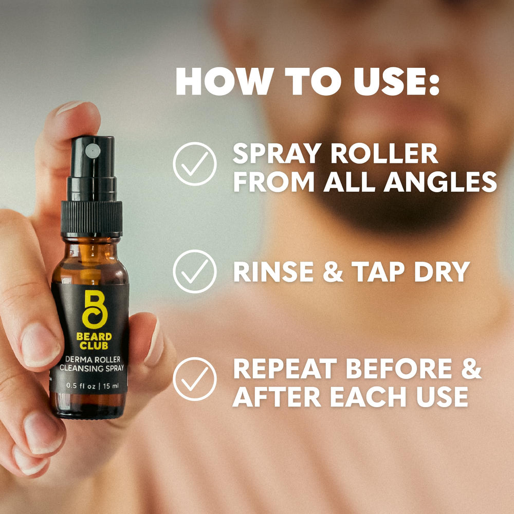 Scalp use with The Beard Club Premium Derma Roller for head care.