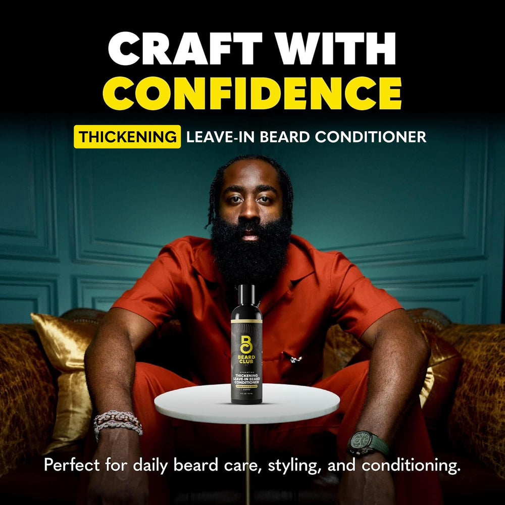 The Beard Club sandalwood-ginger scent in beard care image evokes calm daily grooming.