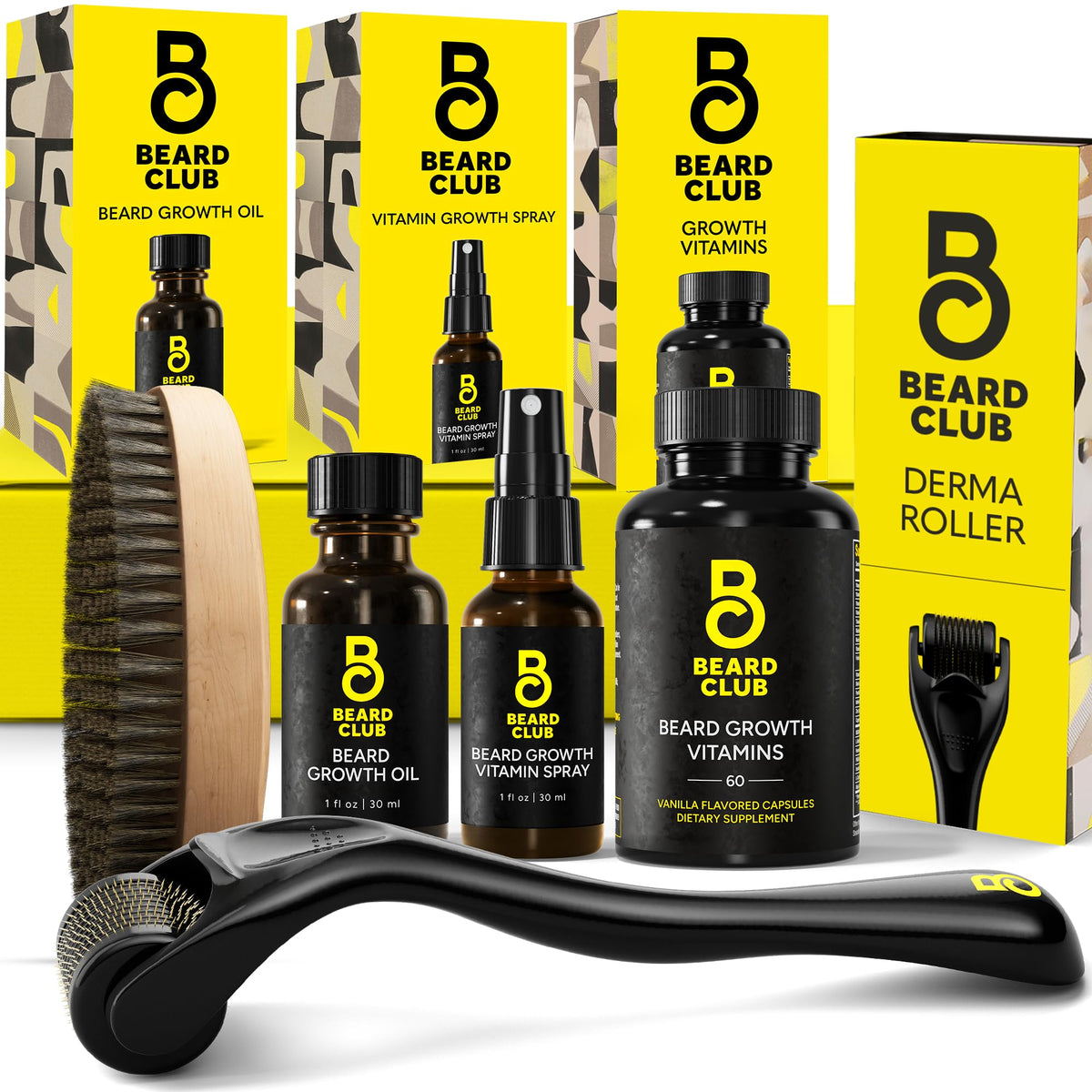 The Beard Club Derma Roller with 540 needles for skin refreshment