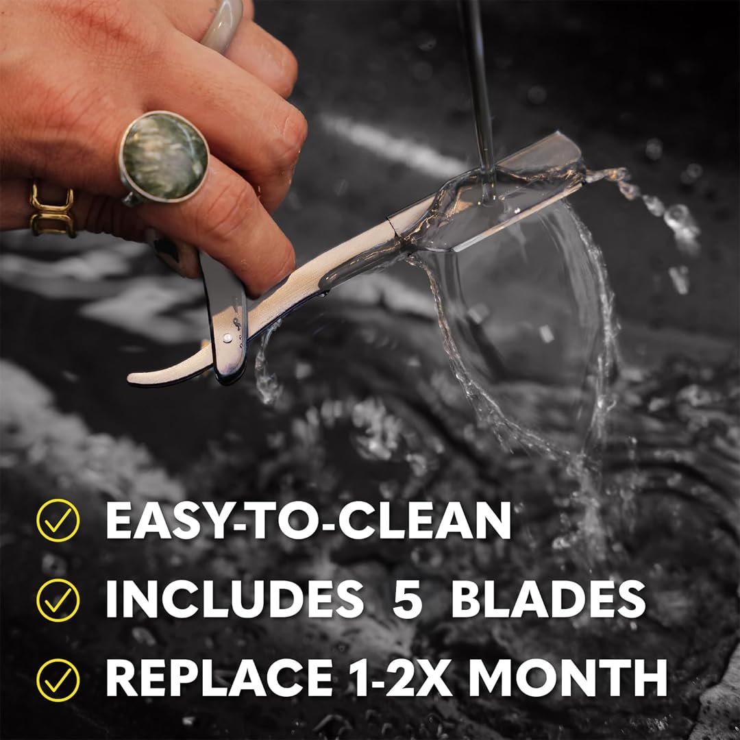 The Beard Club cutthroat razor design for barber-grade precision at home.