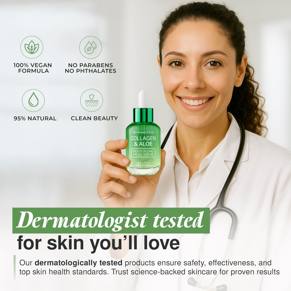 The Beauty Elixir envase elegante resalta la calidad premium del producto.