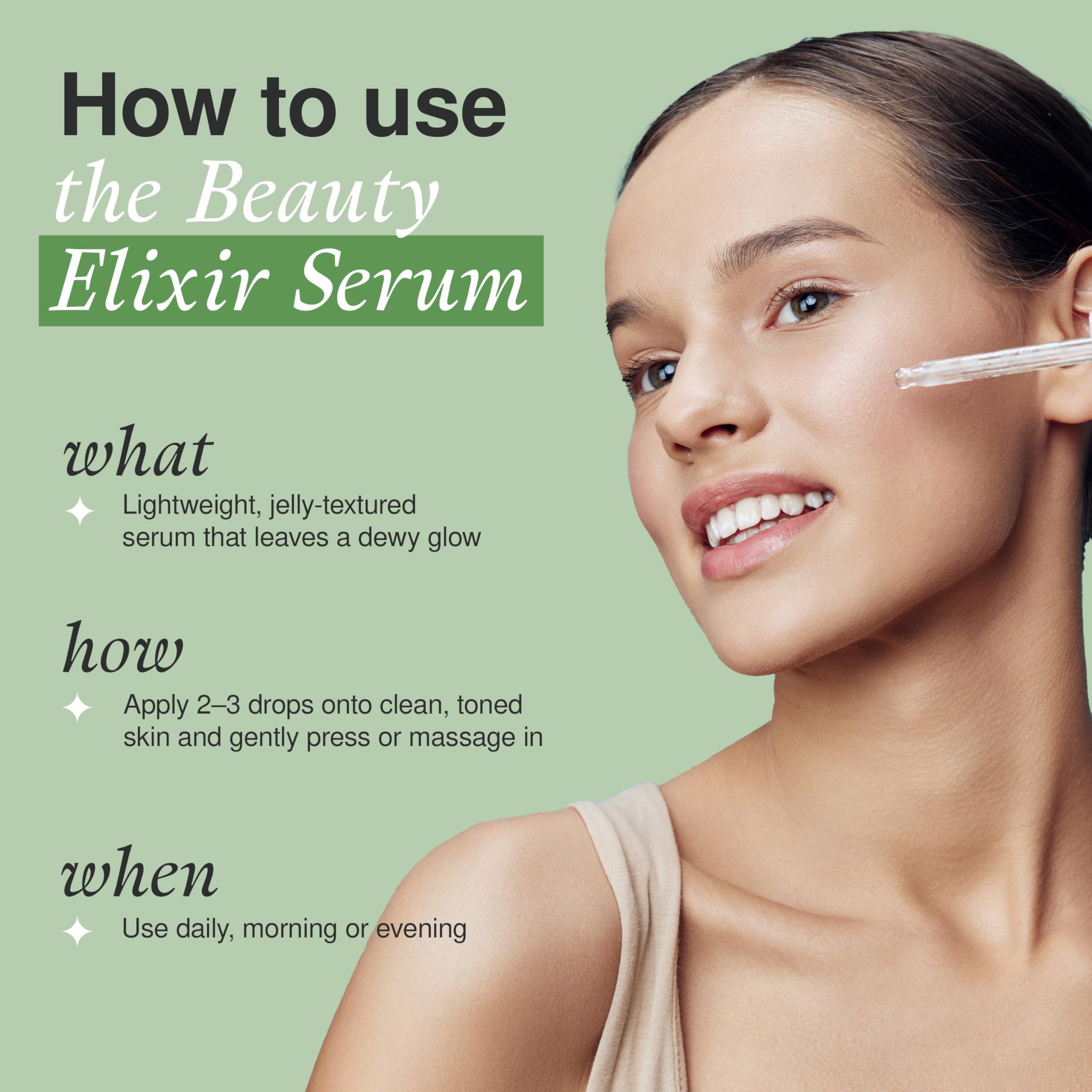 The Beauty Elixir textura en gel al tacto, refrescante para la piel.