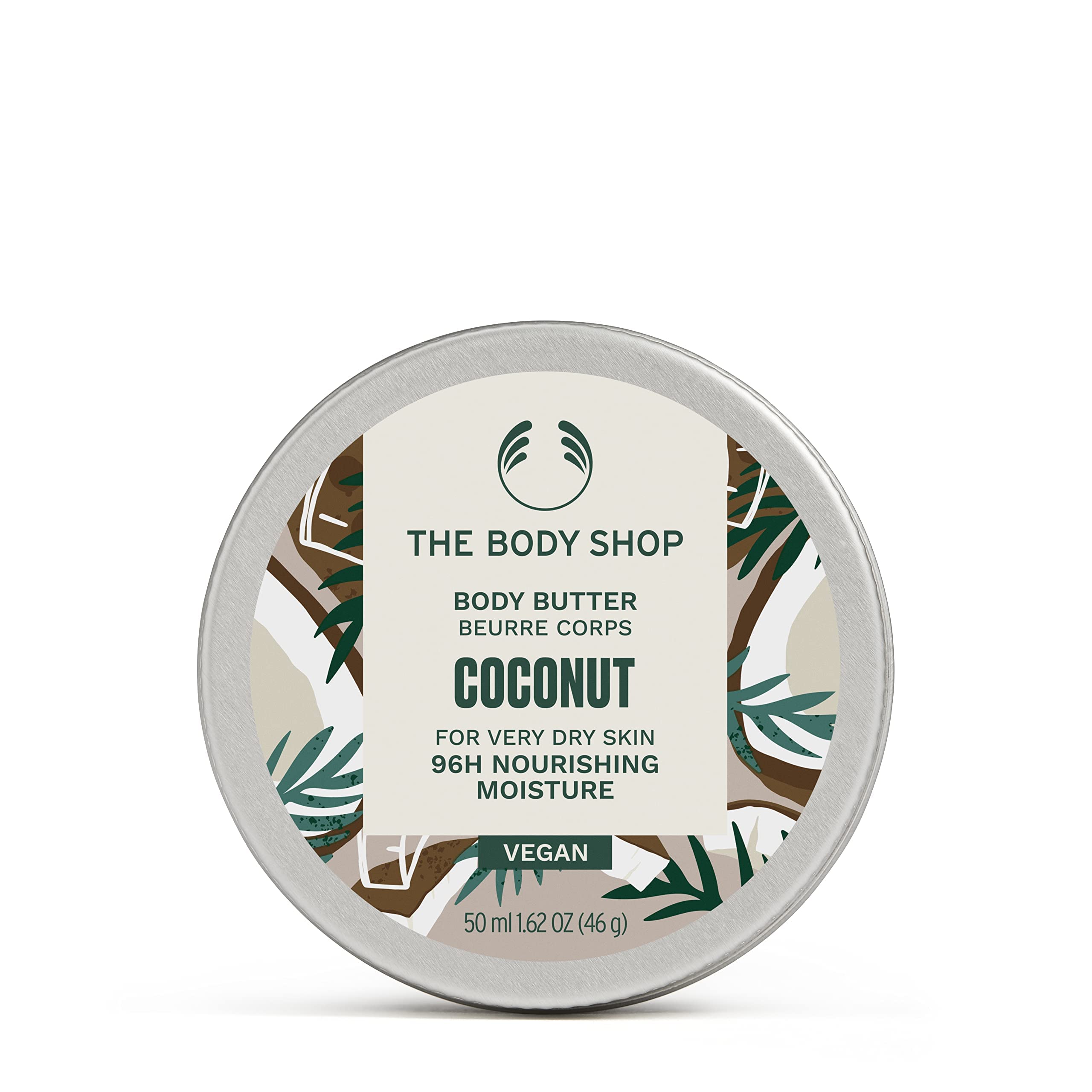 The Body Shop Manteca coco, envase de 48 g, hidratación diaria.