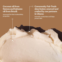 The Body Shop Coconut Body Butter rich cream texture delivers deep hydration for very dry skin