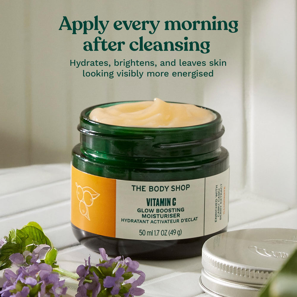 Frasco de vidrio reciclado The Body Shop, envase responsable.