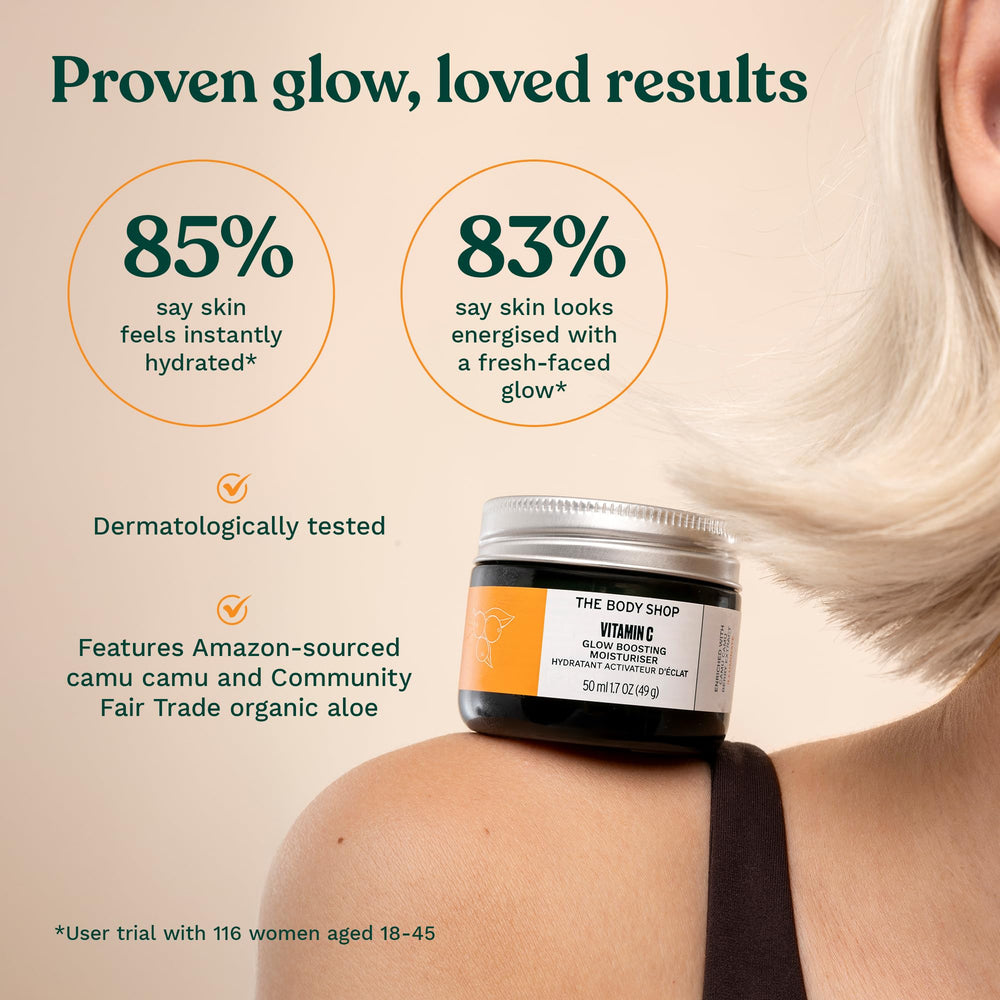 Ritual de cuidado The Body Shop para brillo sutil y saludable.