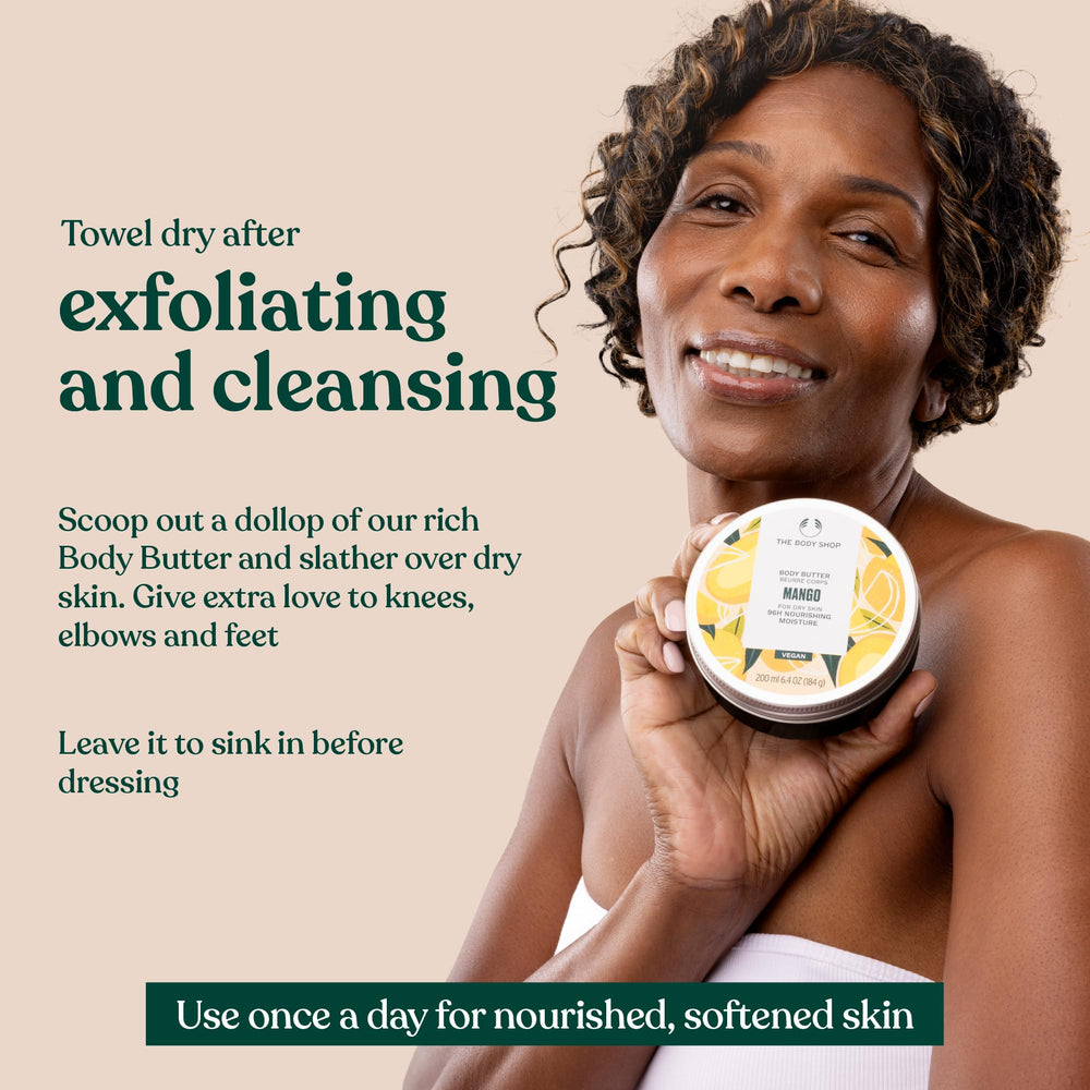The Body Shop Mango Body Butter leaves a healthy glow on the skin