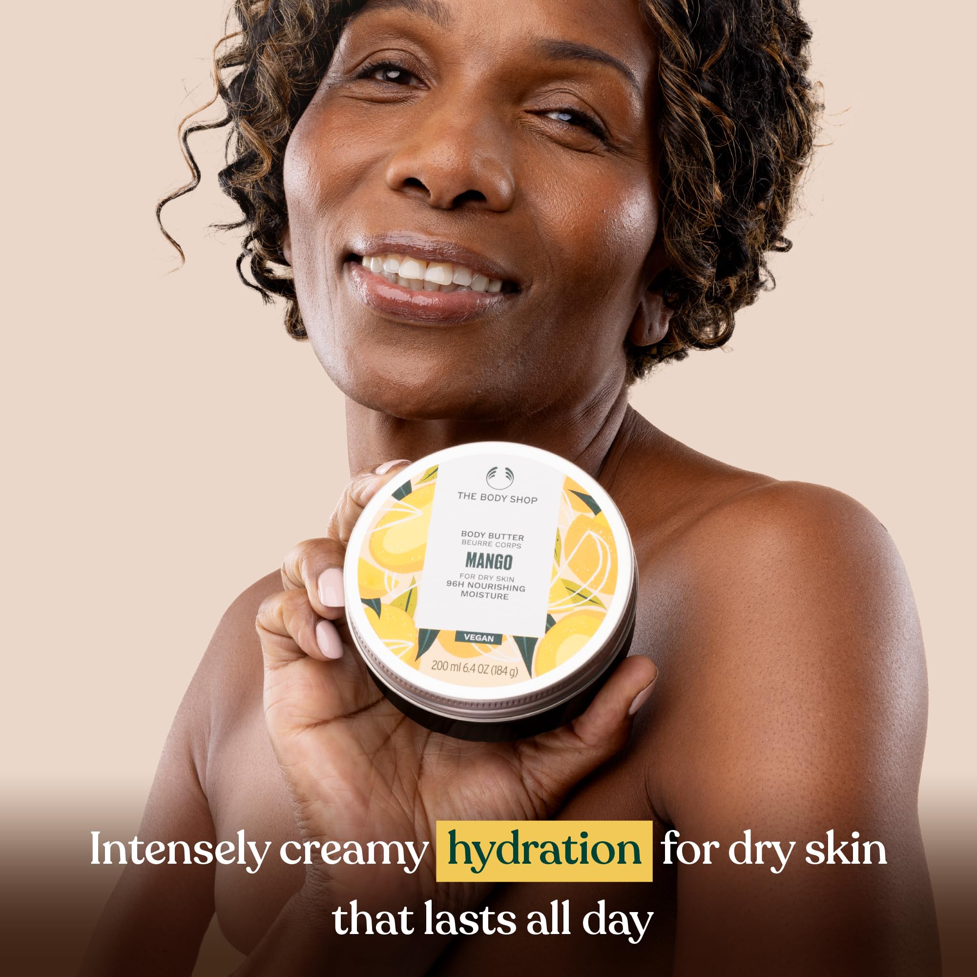 The Body Shop Mango Body Butter natural-origin ingredients with mango seed oil and shea butter