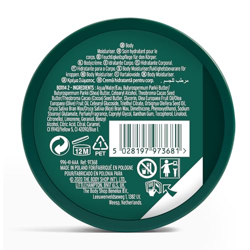 The Body Shop Olive Body Butter hidrata durante 96 horas en piel seca