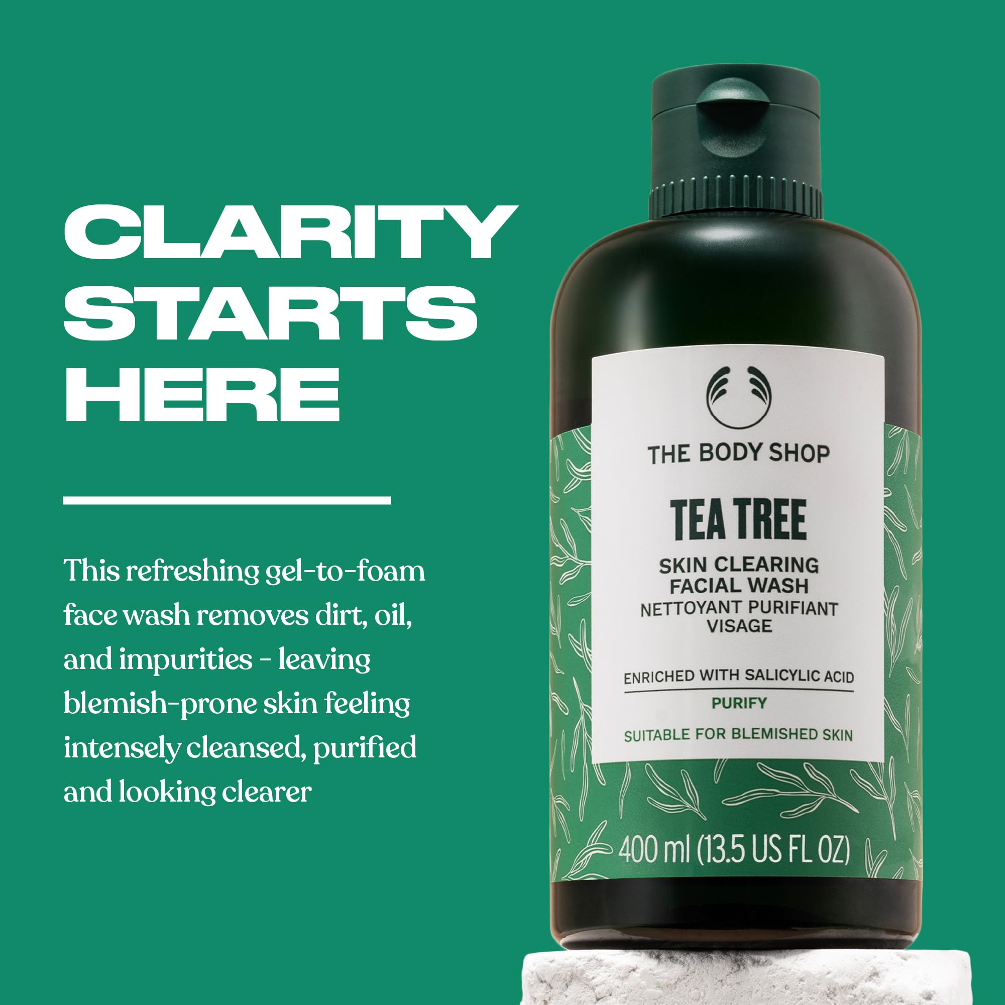 Espuma refrescante del Tea Tree Wash de The Body Shop.