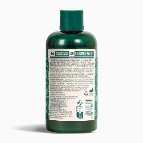 The Body Shop Tea Tree Toner: piel matificada para un aspecto más uniforme.