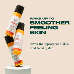 The Body Shop Vitamin C Skin Boost glow particles close-up for instant brightness.