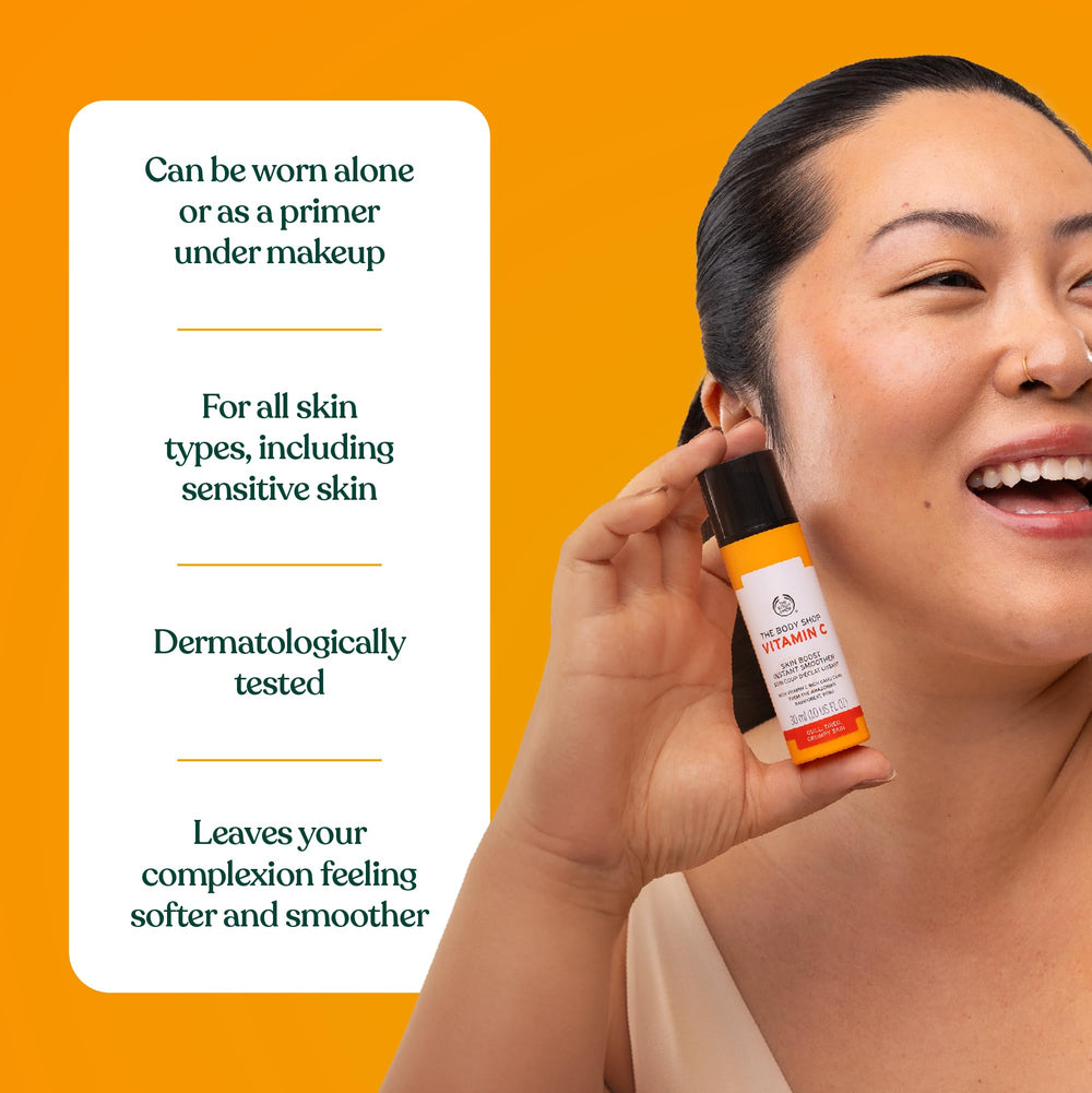 The Body Shop Vitamin C Skin Boost pump-dispense for easy application.