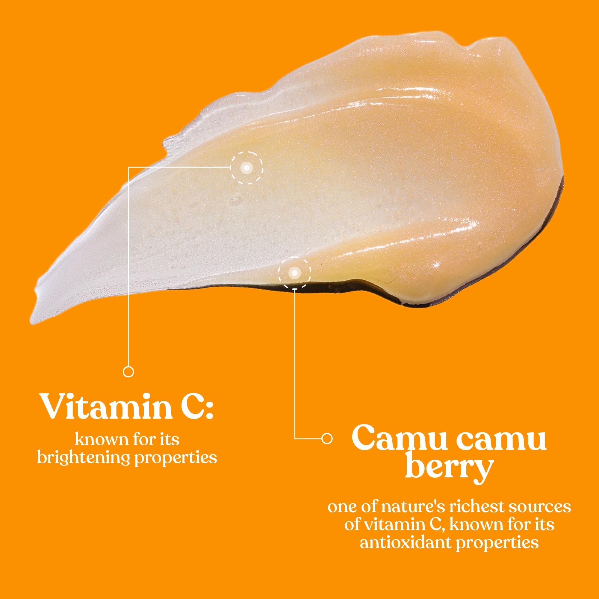 The Body Shop Vitamin C Skin Boost serum swatch showing smooth texture.