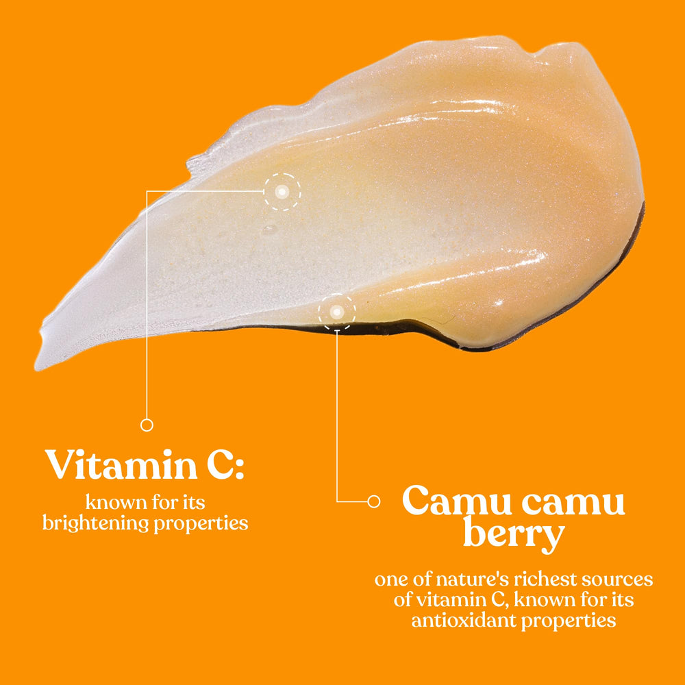 The Body Shop Vitamin C Skin Boost serum swatch showing smooth texture.