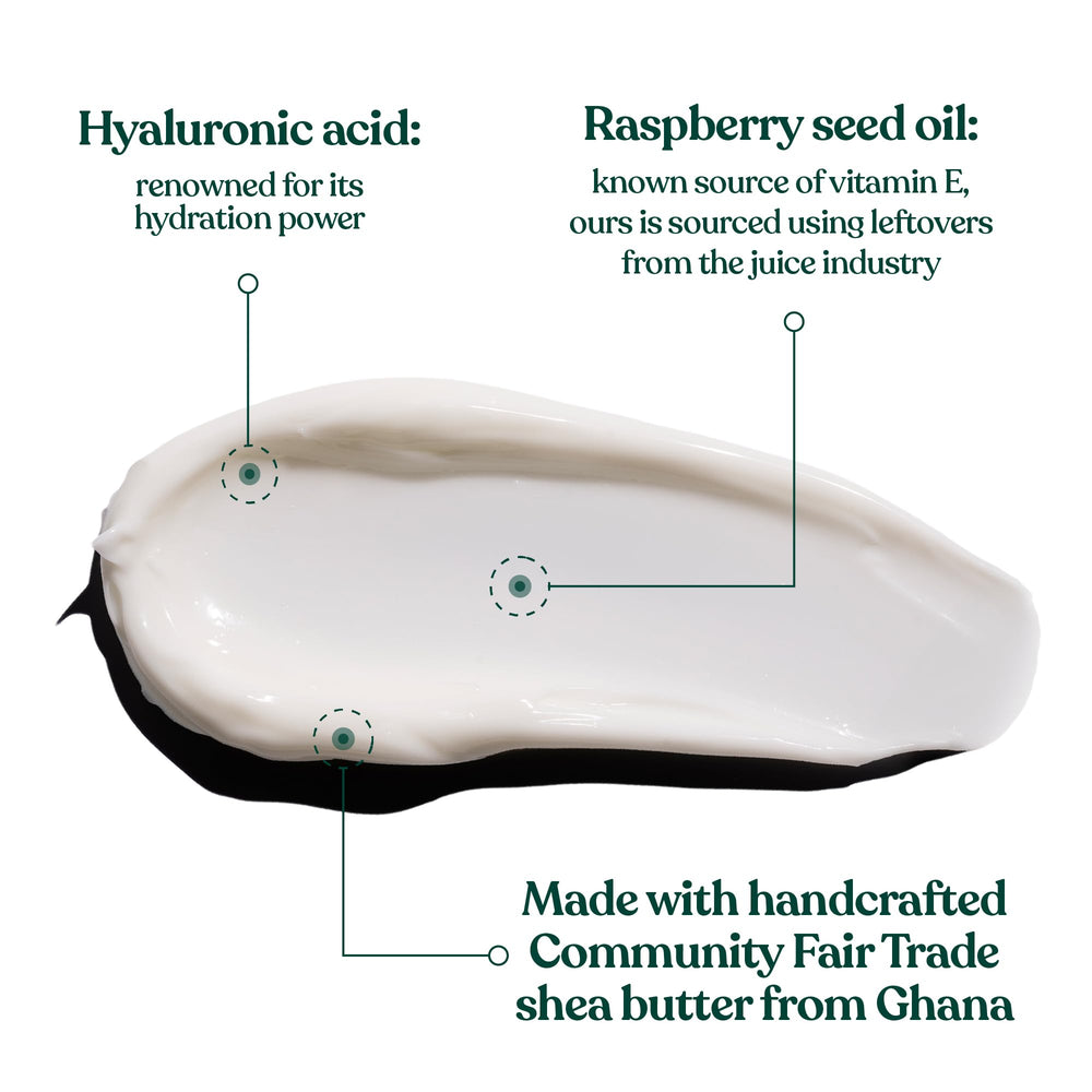 The Body Shop Vitamin E Intense Moisturizer ingredients shot highlighting hydration boosters.