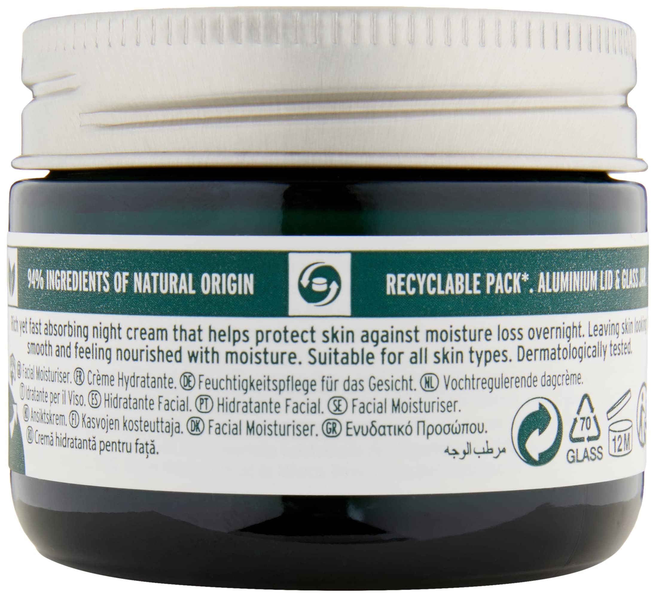 The Body Shop Vitamin E Night Cream application on skin after cleansing
