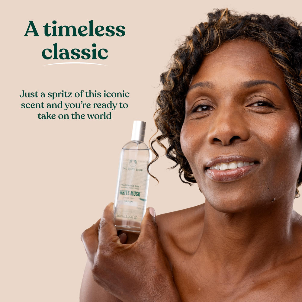 Notes blend of lily, iris, and rose in The Body Shop White Musk fragrance.
