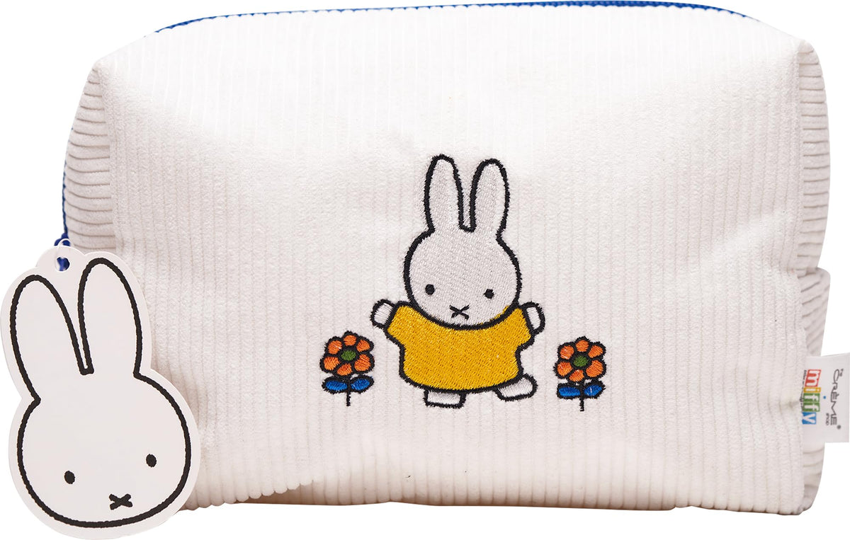 The Crème Shop Miffy travel makeup bag front design with playful artwork for organized cosmetics.