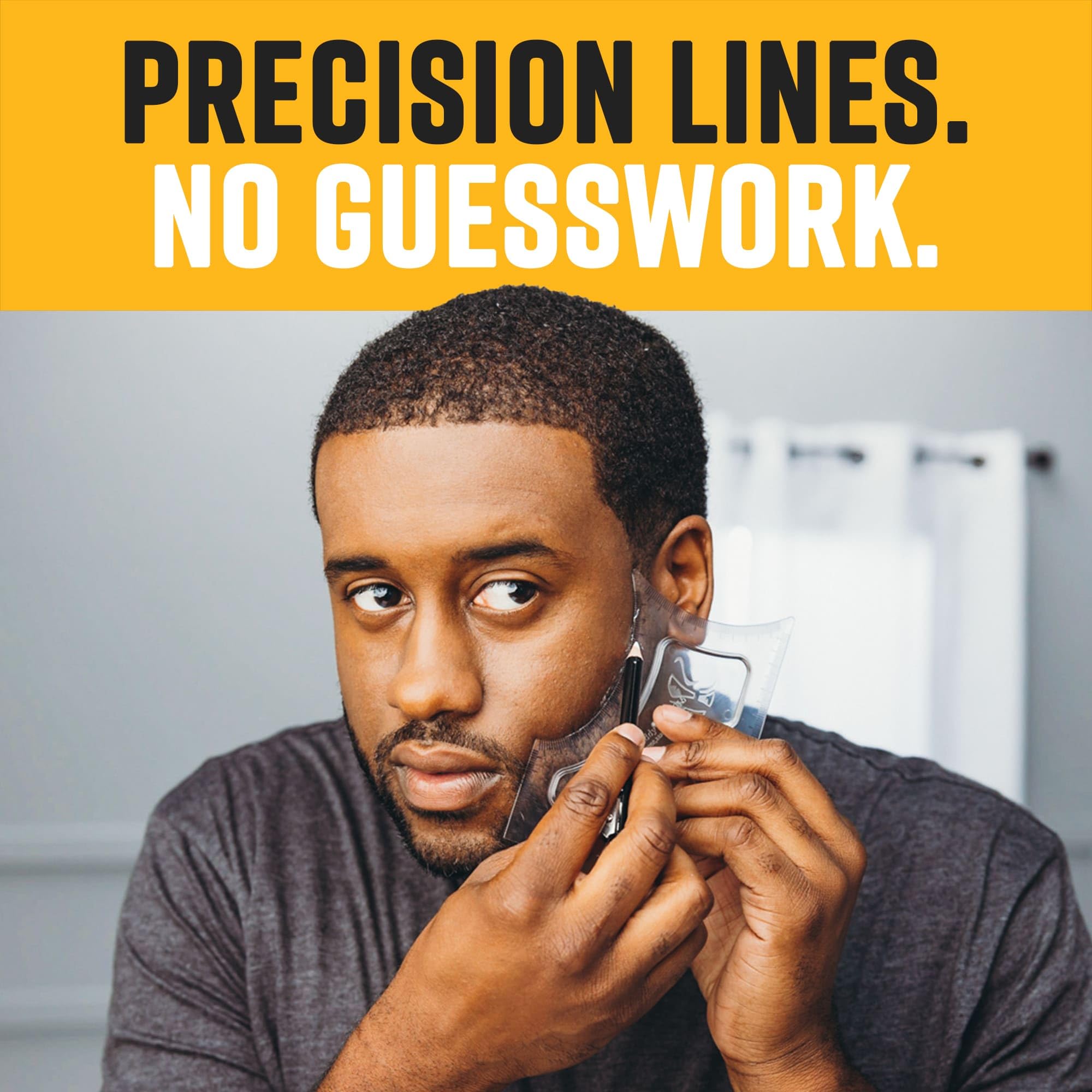The Cut Buddy works well for all skin types while outlining for grooming.