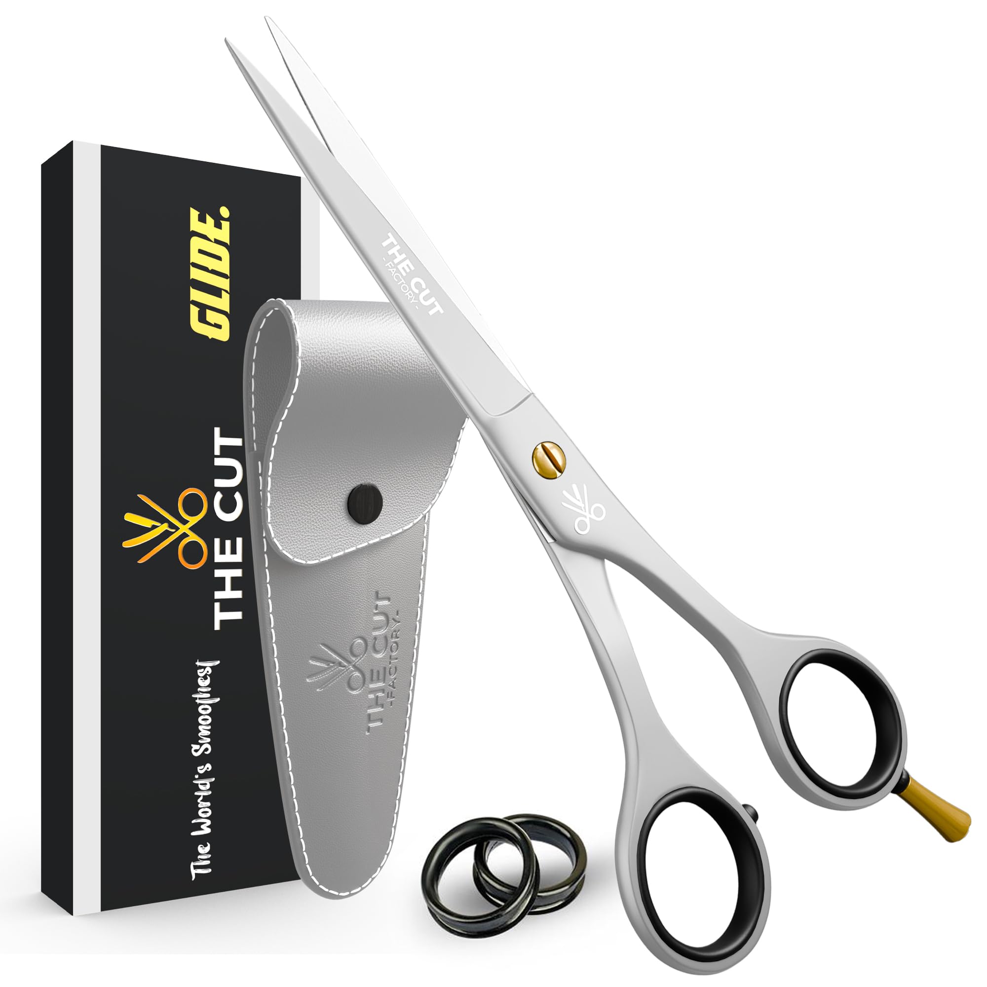 The Cut Factory 6.5-inch professional scissors close-up blade for precision cuts