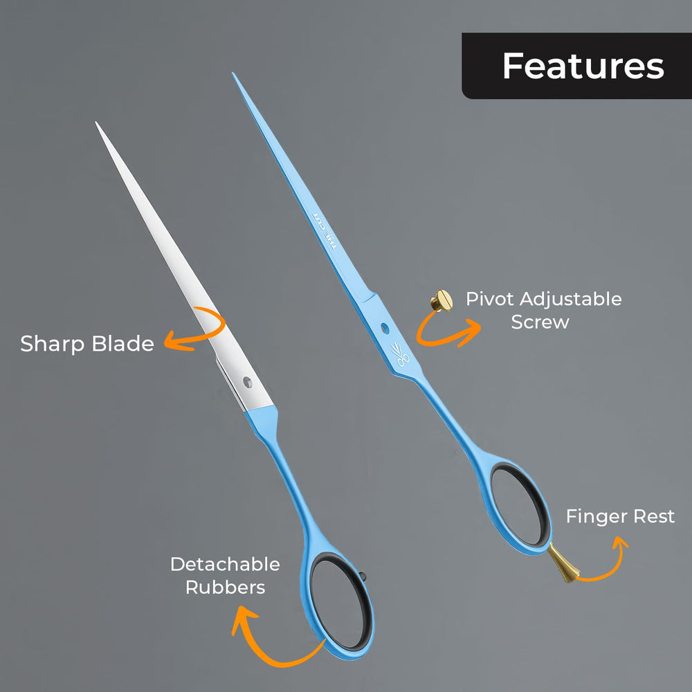 The Cut Factory detachable finger rings and grip improve comfort during long trims.