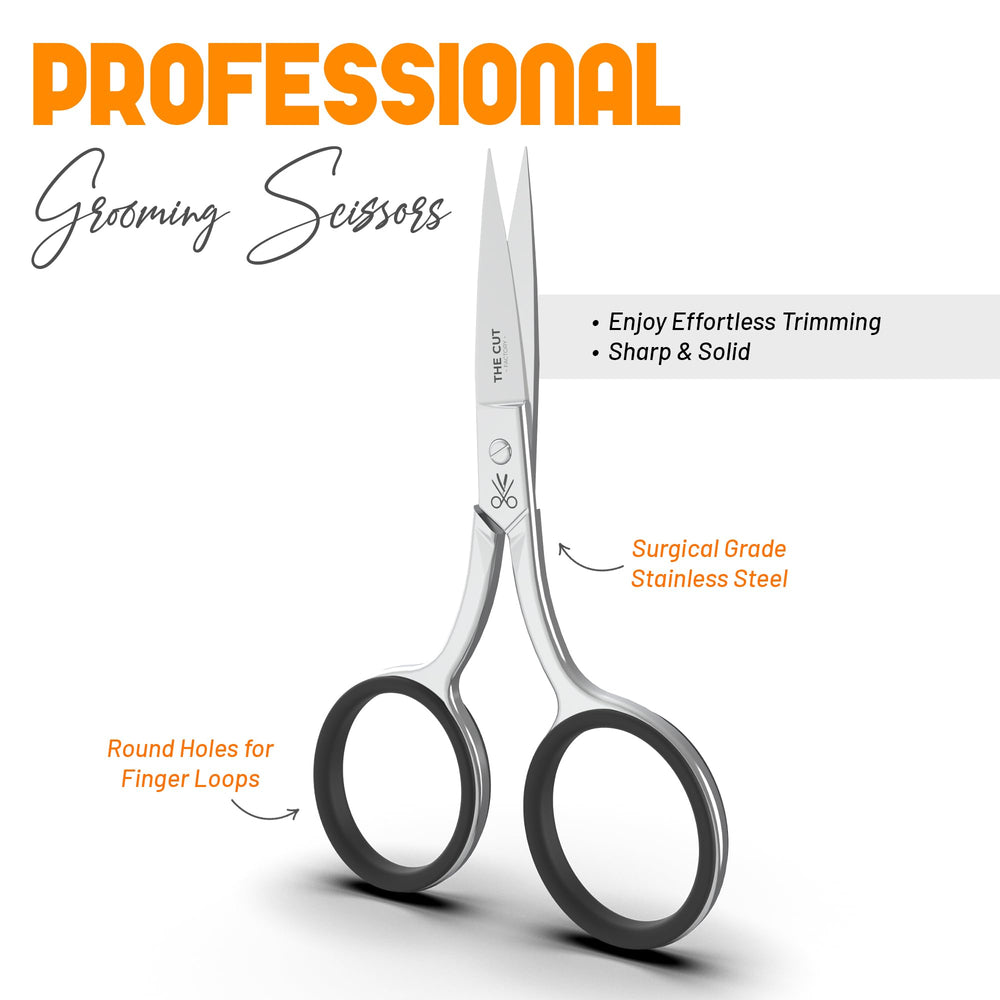 The Cut Factory Precision Facial Hair Scissor as a reliable daily grooming tool.