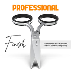 The Cut Factory Precision Facial Hair Scissor used for precise eyebrow trimming.