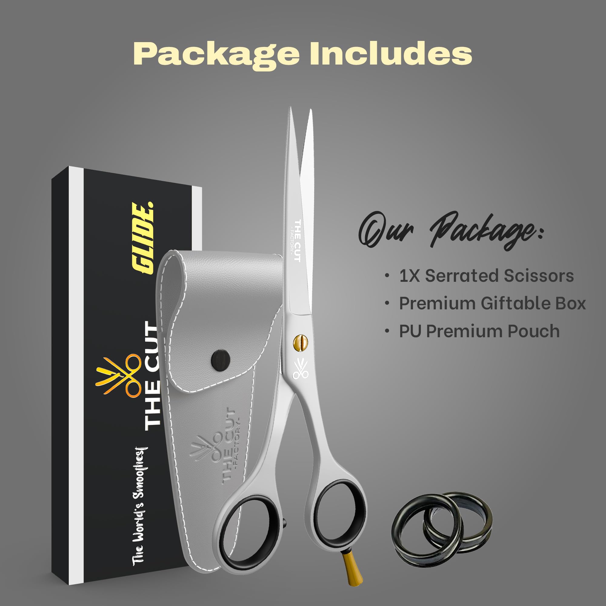Premium barber shears for both salons and at-home styling