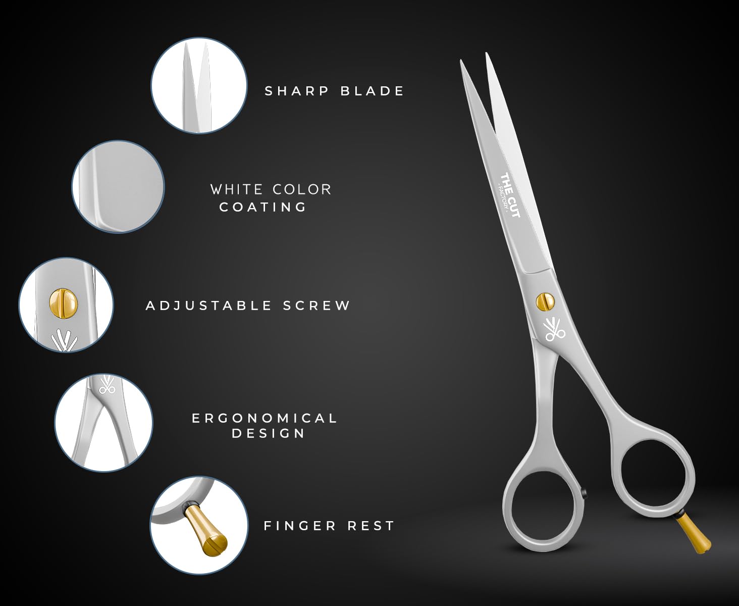The Cut Factory 6.5-inch stainless steel blades deliver ultra-sharp performance