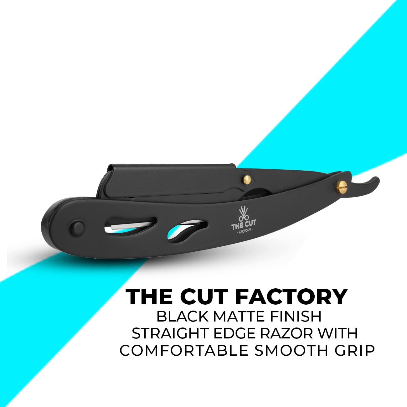 The Cut Factory straight razor blade clamp keeps blades secure during swaps