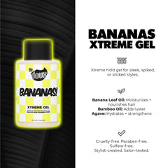 Aplicación de The Doux Bananas Xtreme Hold Gel en cabello para definir rizos