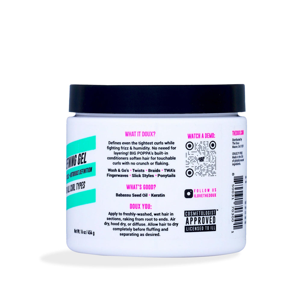 The Doux Big Poppa hidrata y controla el frizz para rizos.