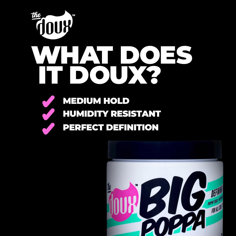 The Doux Big Poppa resalta ondas y rizos con acabado suave.