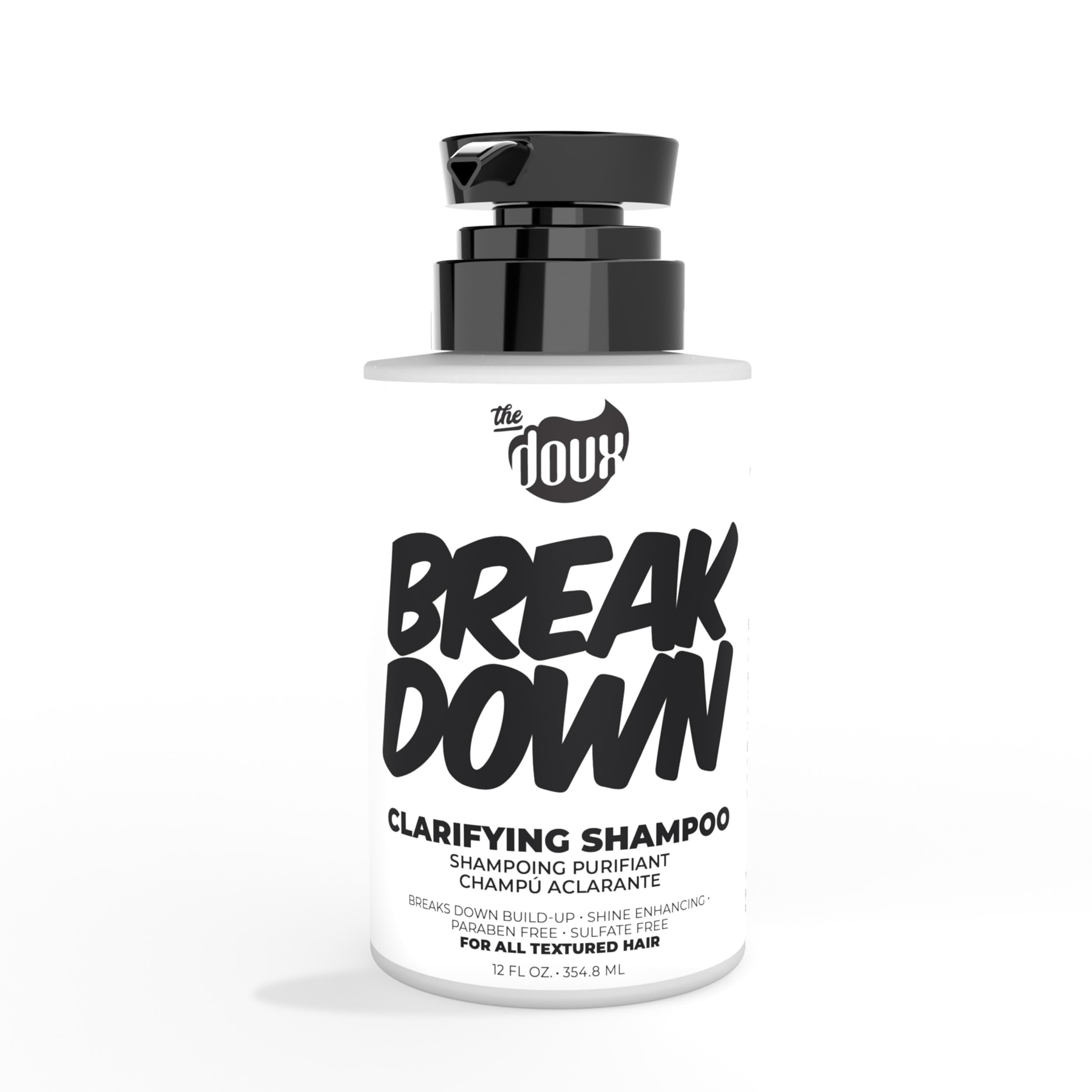 The Doux BREAKDOWN: botella-aplicacion para aplicar fácilmente el champú en cabello rizado.