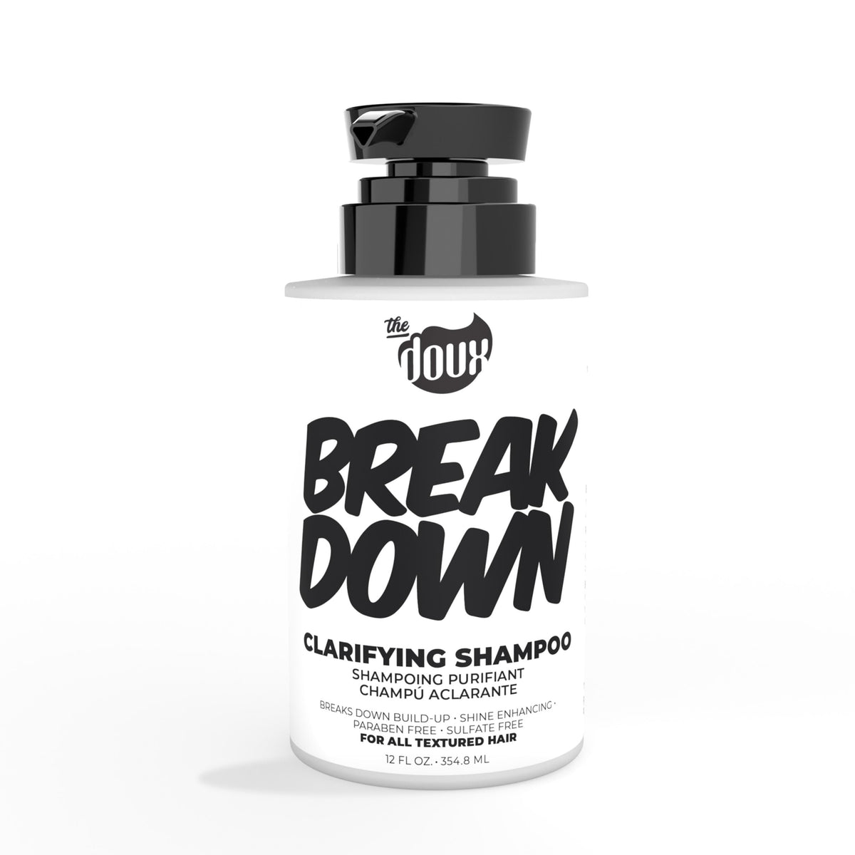 The Doux BREAKDOWN: botella-aplicacion para aplicar fácilmente el champú en cabello rizado.