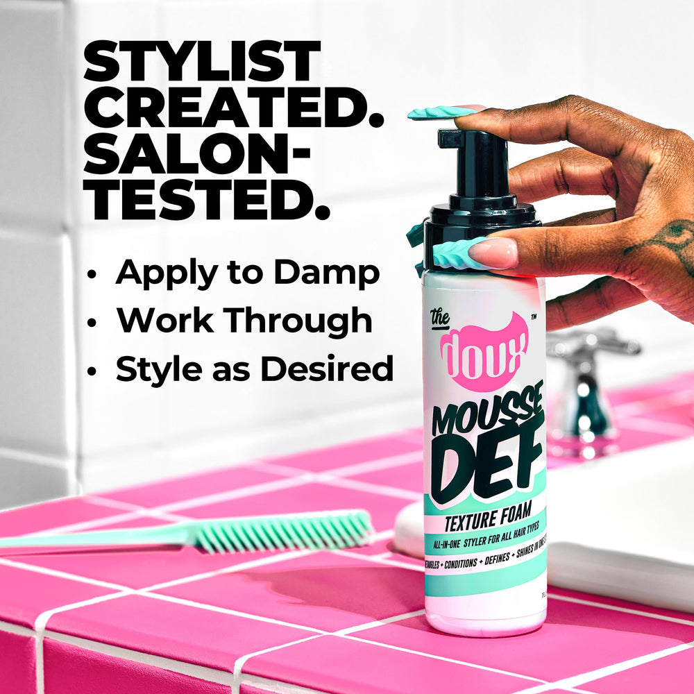 The Doux Volumen y control del frizz para estilo duradero.