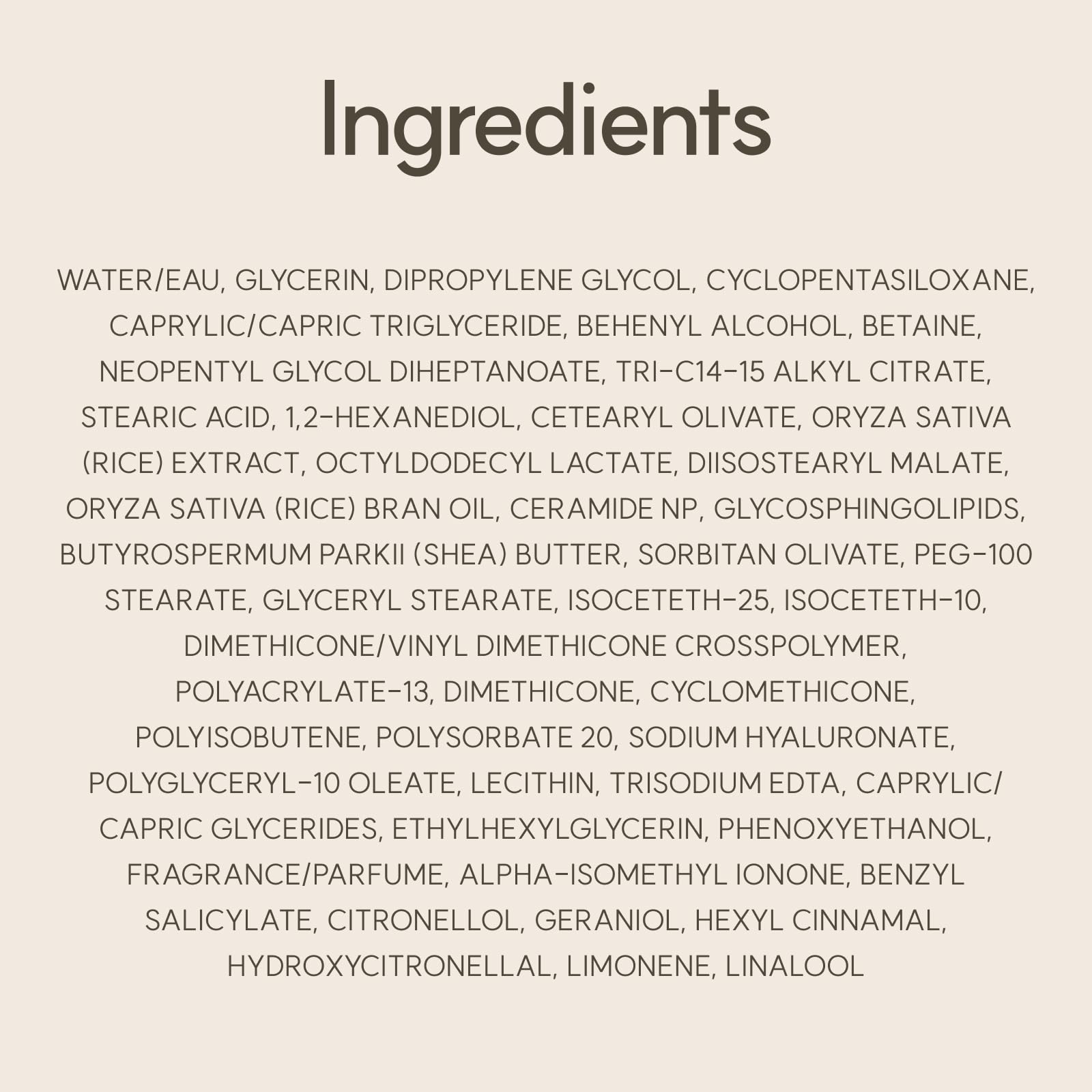 The Face Shop Rice Ceramide Cream aroma neutro para uso diario.