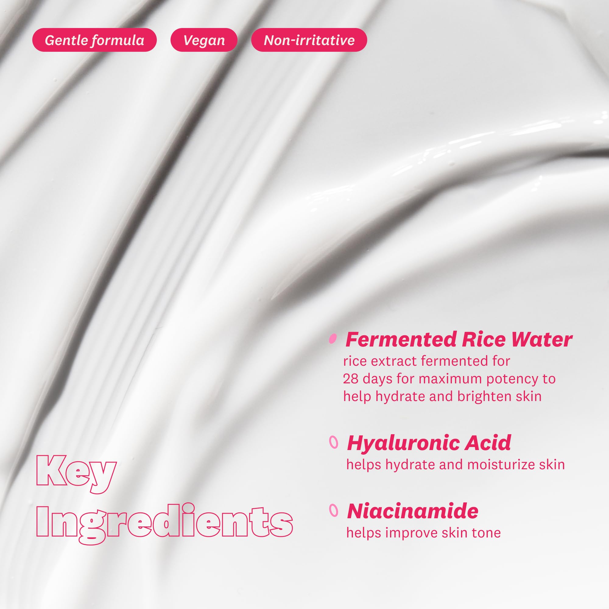 The Face Shop Rice Water Bright con ácido hialurónico para hidratación prolongada.