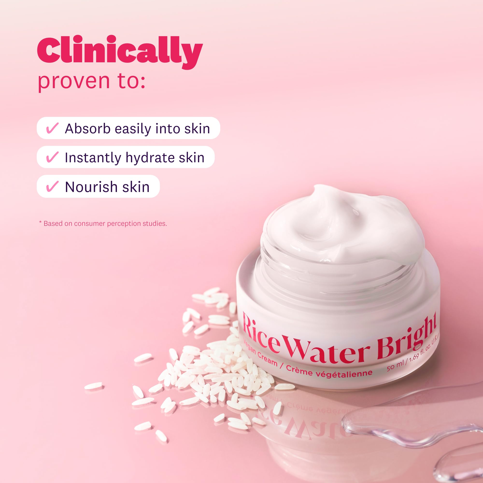 The Face Shop Rice Water Bright envase elegante facilita uso diario.