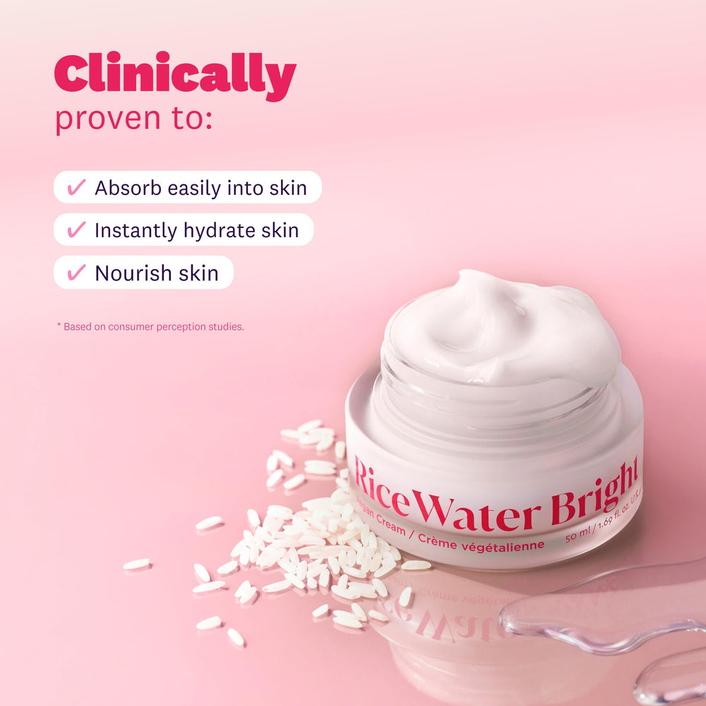 The Face Shop Rice Water Bright envase elegante facilita uso diario.