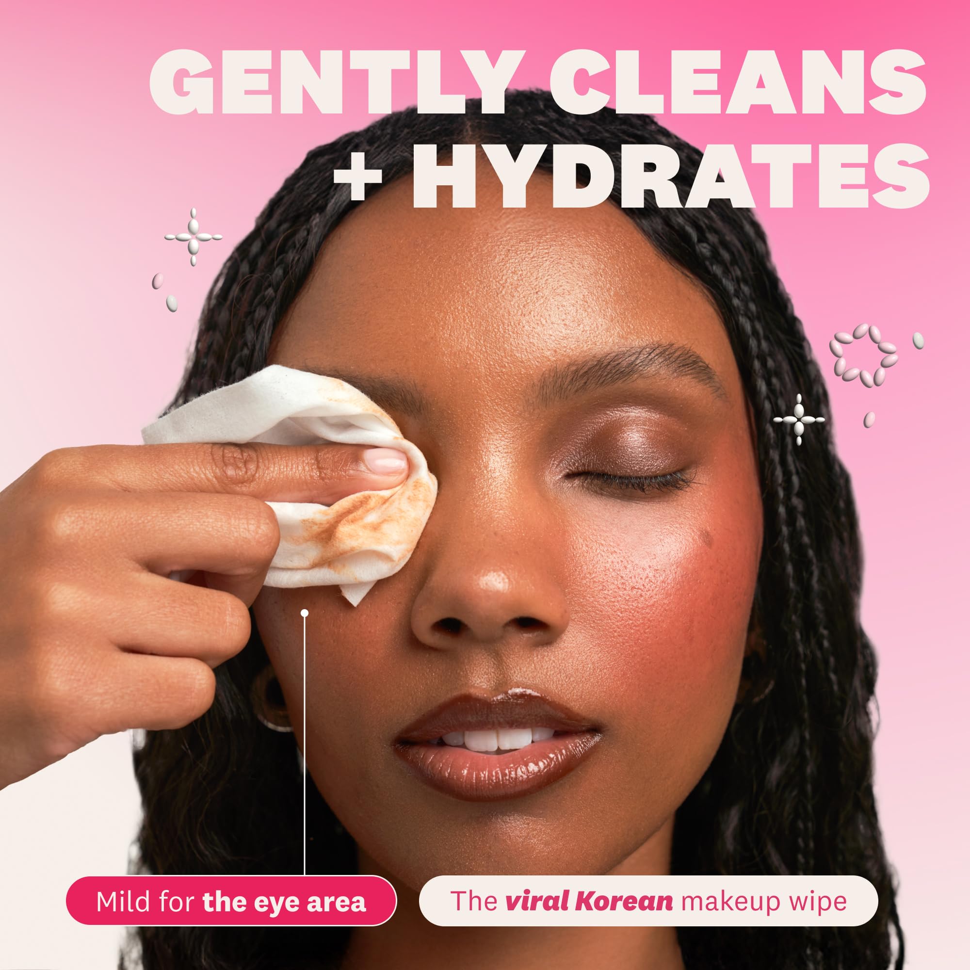 THE FACE SHOP GLAMZILLA Rice Water Bright, toallita individual para limpieza rápida sin irritación.