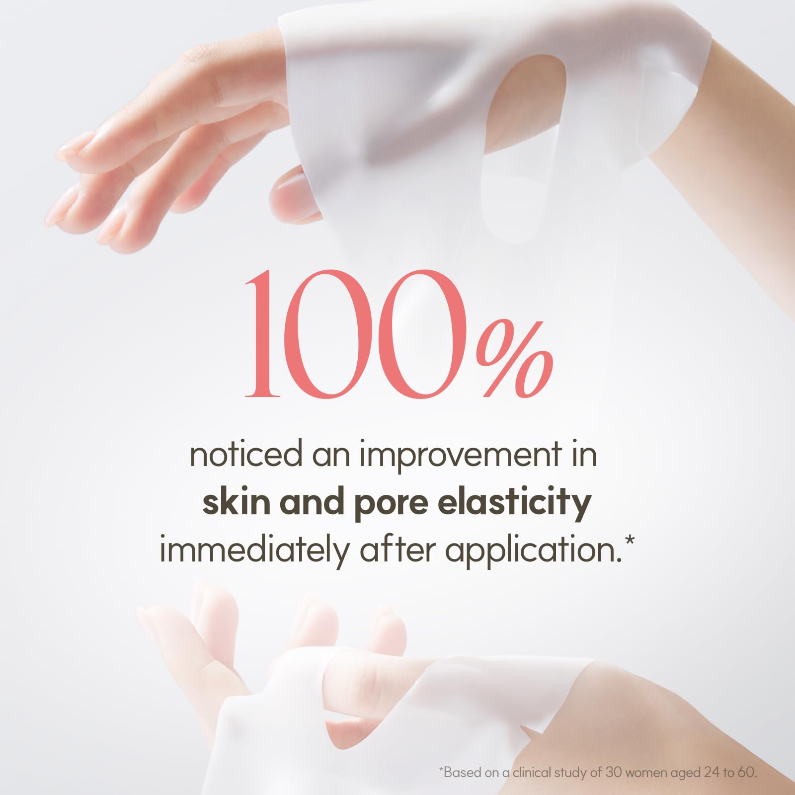 Post-use glow suggests a firmer, smoother appearance with moisture